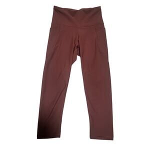 Old Navy active elevate go dry legging in reddish brown, no size tag